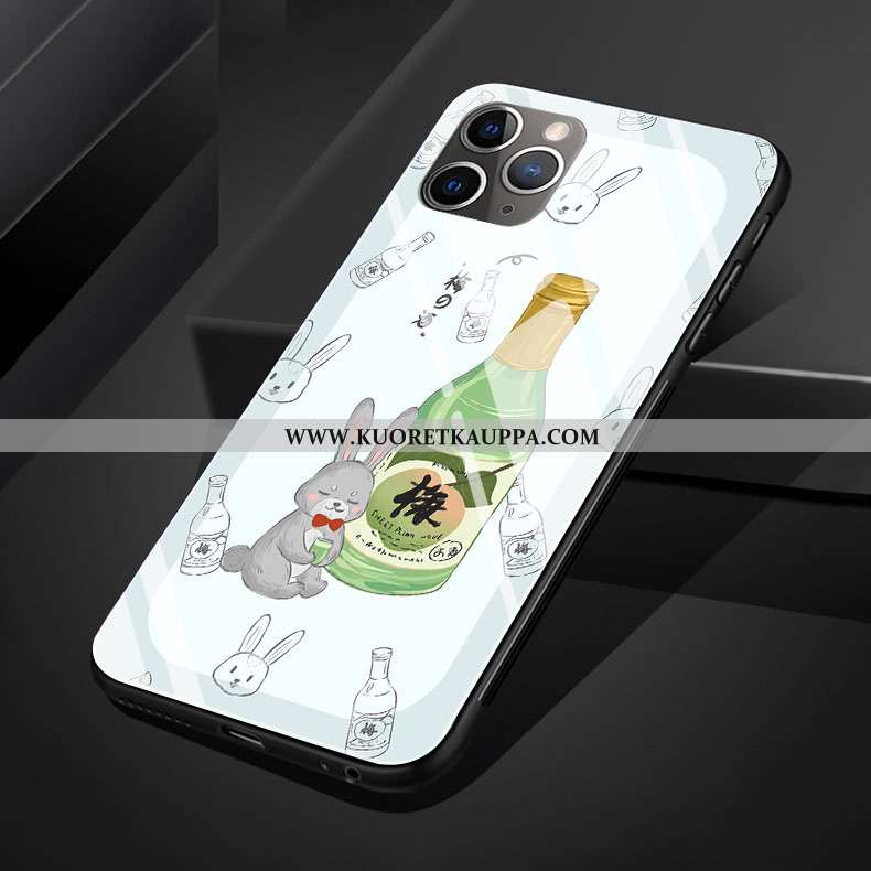 Kuori iPhone 11 Pro Max, Kuoret iPhone 11 Pro Max, Kotelo iPhone 11 Pro Max Lasi Sarjakuva Kani Raka