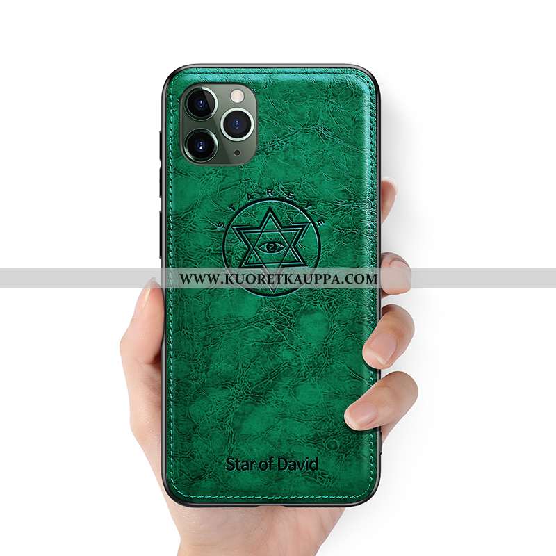 Kuori iPhone 11 Pro Max, Kuoret iPhone 11 Pro Max, Kotelo iPhone 11 Pro Max Silikoni Nahkakuori Vihr