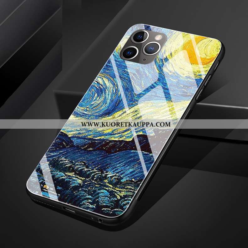 Kuori iPhone 11 Pro Max, Kuoret iPhone 11 Pro Max, Kotelo iPhone 11 Pro Max Suojaus Lasi Korkea Sini