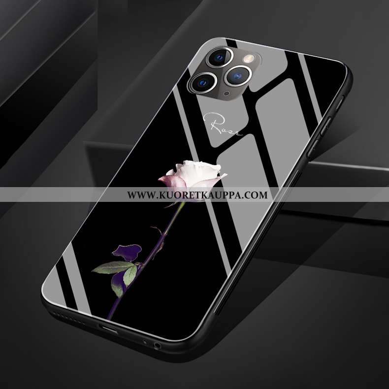 Kuori iPhone 11 Pro Max, Kuoret iPhone 11 Pro Max, Kotelo iPhone 11 Pro Max Suojaus Lasi Kukka Silik