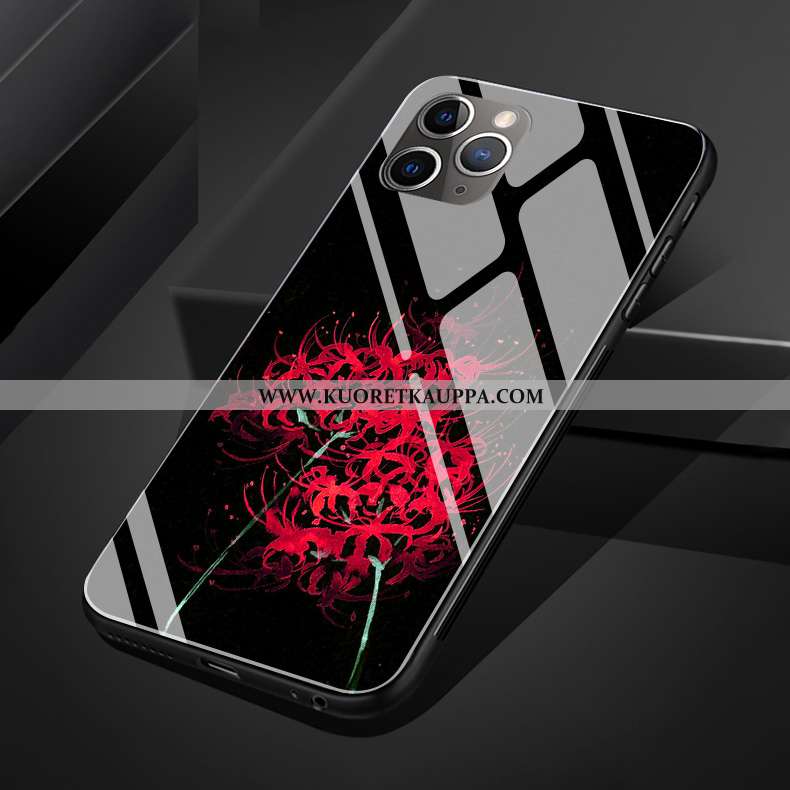 Kuori iPhone 11 Pro Max, Kuoret iPhone 11 Pro Max, Kotelo iPhone 11 Pro Max Suojaus Lasi Kukka Valko