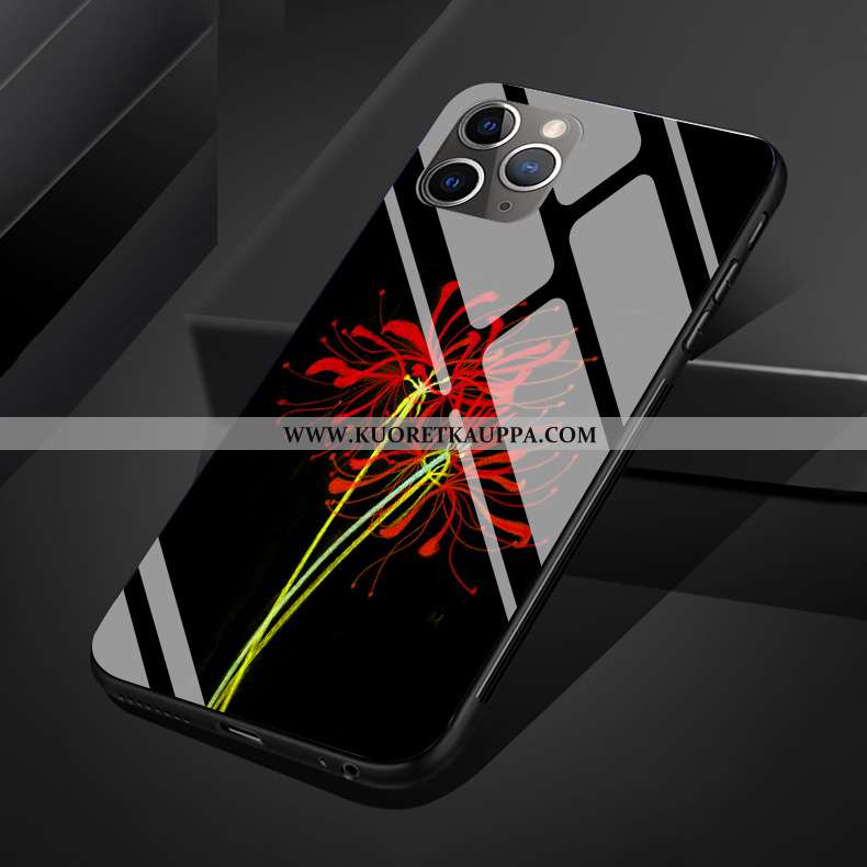 Kuori iPhone 11 Pro Max, Kuoret iPhone 11 Pro Max, Kotelo iPhone 11 Pro Max Suojaus Lasi Kukka Valko