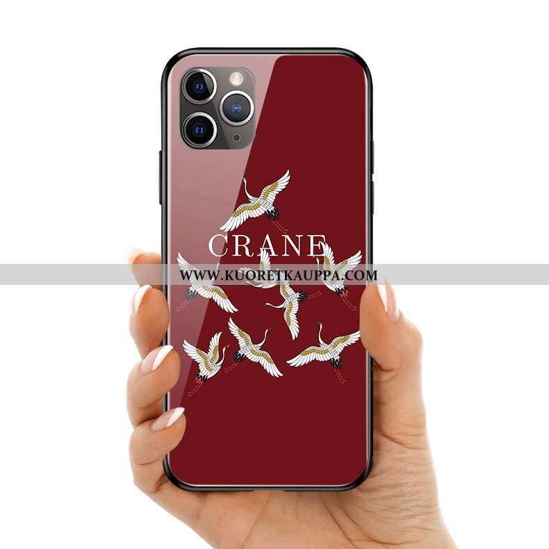 Kuori iPhone 11 Pro Max, Kuoret iPhone 11 Pro Max, Kotelo iPhone 11 Pro Max Suojaus Lasi Punainen Ta