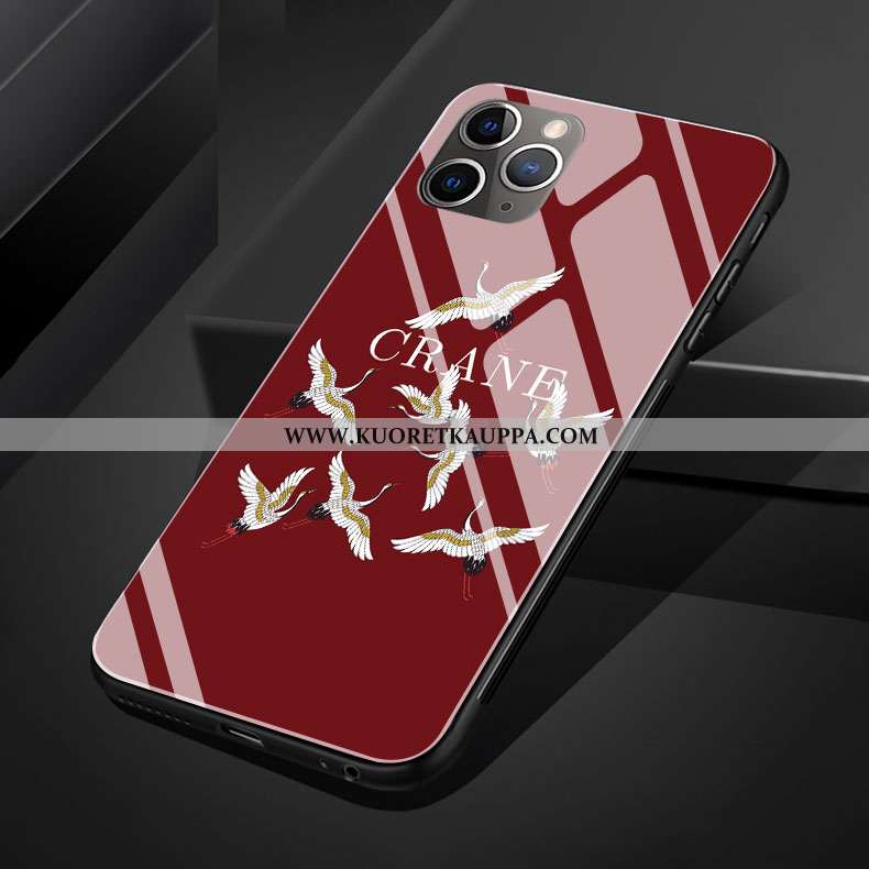 Kuori iPhone 11 Pro Max, Kuoret iPhone 11 Pro Max, Kotelo iPhone 11 Pro Max Suojaus Lasi Punainen Ta