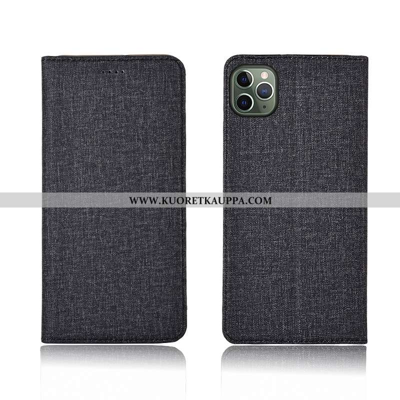 Kuori iPhone 11 Pro Max, Kuoret iPhone 11 Pro Max, Kotelo iPhone 11 Pro Max Suojaus Pellava Puhelime