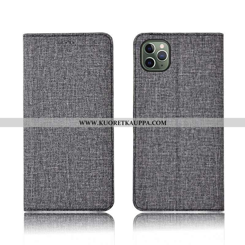 Kuori iPhone 11 Pro Max, Kuoret iPhone 11 Pro Max, Kotelo iPhone 11 Pro Max Suojaus Pellava Puhelime