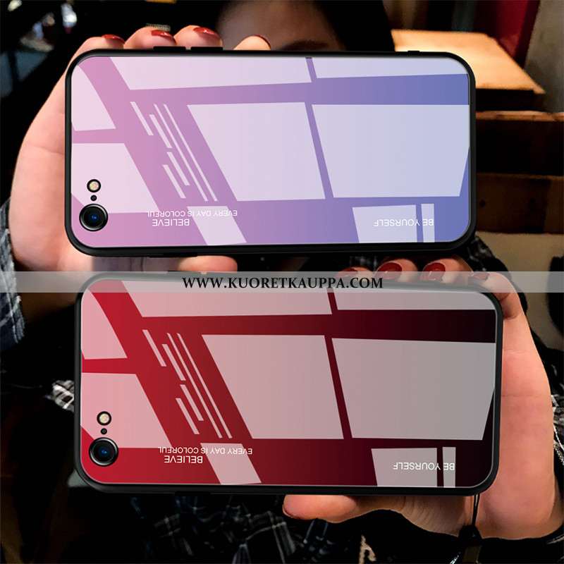 Kuori iPhone 6/6s, Kuoret iPhone 6/6s, Kotelo iPhone 6/6s Lasi Suuntaus Puhelimen Pehmeä Neste Punai