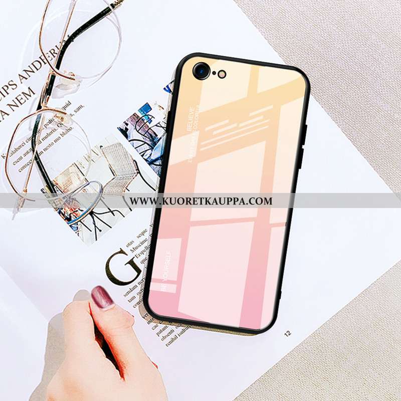 Kuori iPhone 6/6s, Kuoret iPhone 6/6s, Kotelo iPhone 6/6s Lasi Suuntaus Puhelimen Pehmeä Neste Punai