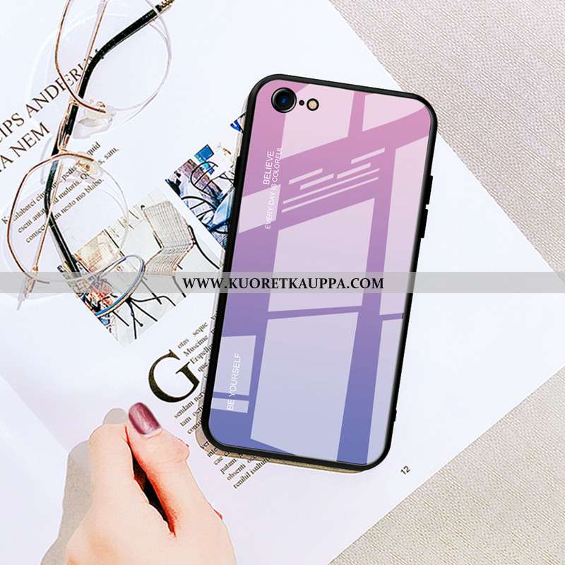 Kuori iPhone 6/6s, Kuoret iPhone 6/6s, Kotelo iPhone 6/6s Lasi Suuntaus Puhelimen Pehmeä Neste Punai