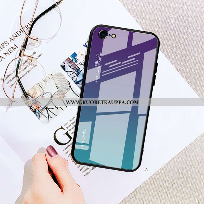 Kuori iPhone 6/6s, Kuoret iPhone 6/6s, Kotelo iPhone 6/6s Lasi Suuntaus Puhelimen Pehmeä Neste Punai