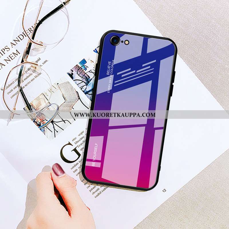 Kuori iPhone 6/6s, Kuoret iPhone 6/6s, Kotelo iPhone 6/6s Lasi Suuntaus Puhelimen Pehmeä Neste Punai