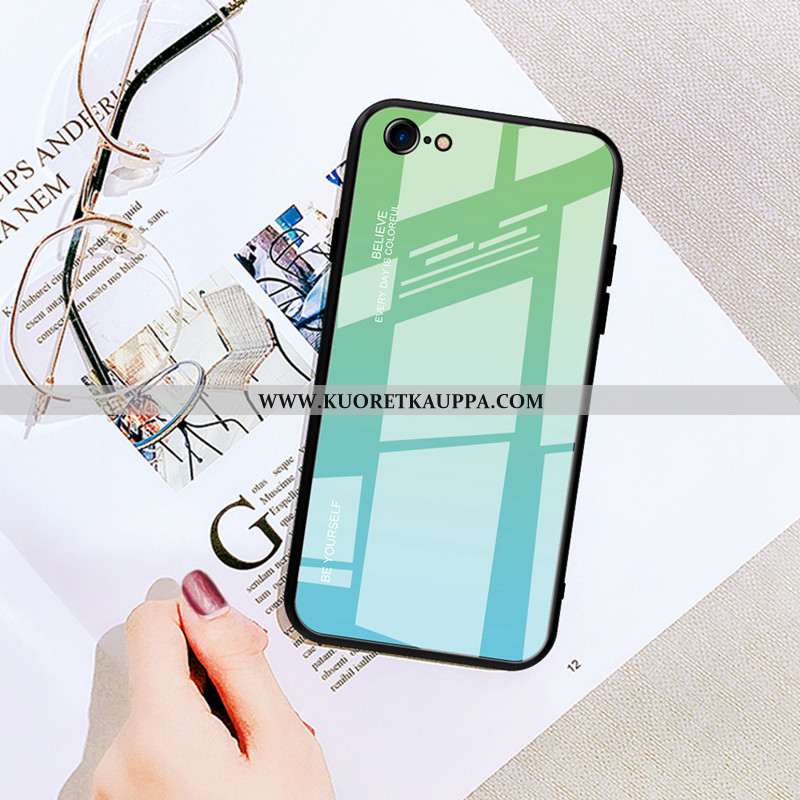 Kuori iPhone 6/6s, Kuoret iPhone 6/6s, Kotelo iPhone 6/6s Lasi Suuntaus Puhelimen Pehmeä Neste Punai