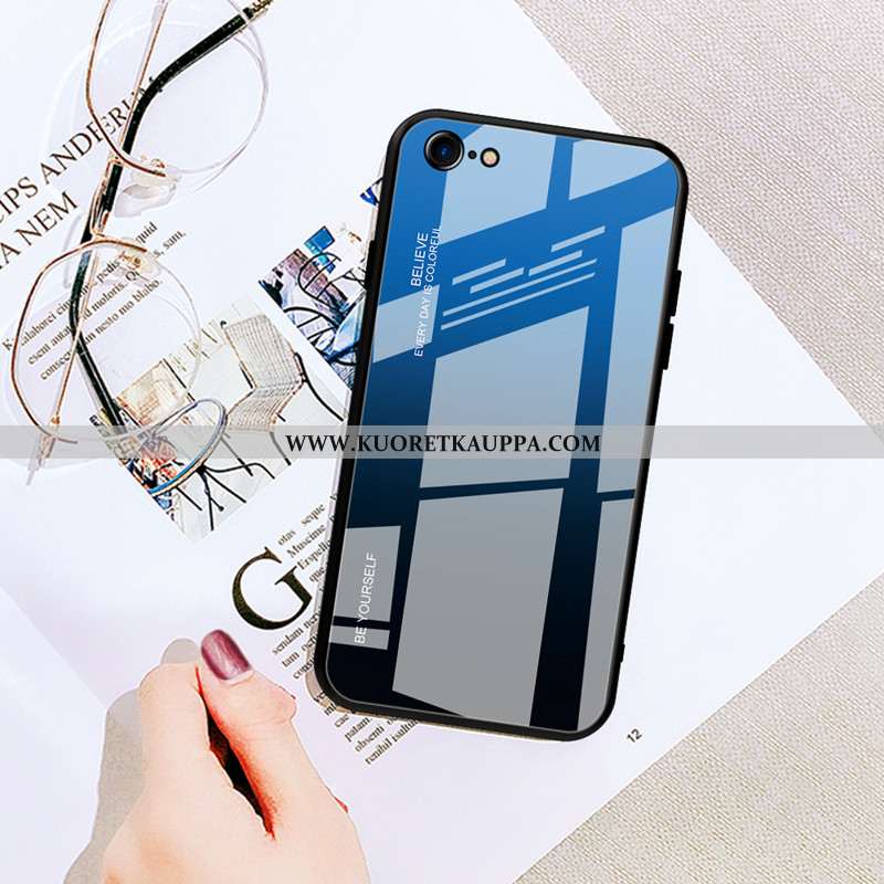 Kuori iPhone 6/6s, Kuoret iPhone 6/6s, Kotelo iPhone 6/6s Lasi Suuntaus Puhelimen Pehmeä Neste Punai