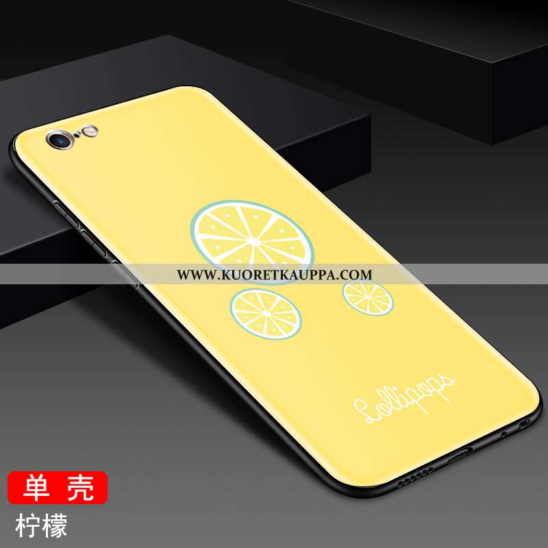 Kuori iPhone 6/6s, Kuoret iPhone 6/6s, Kotelo iPhone 6/6s Lasi Tila Murtumaton Suuntaus Ihana Keltai