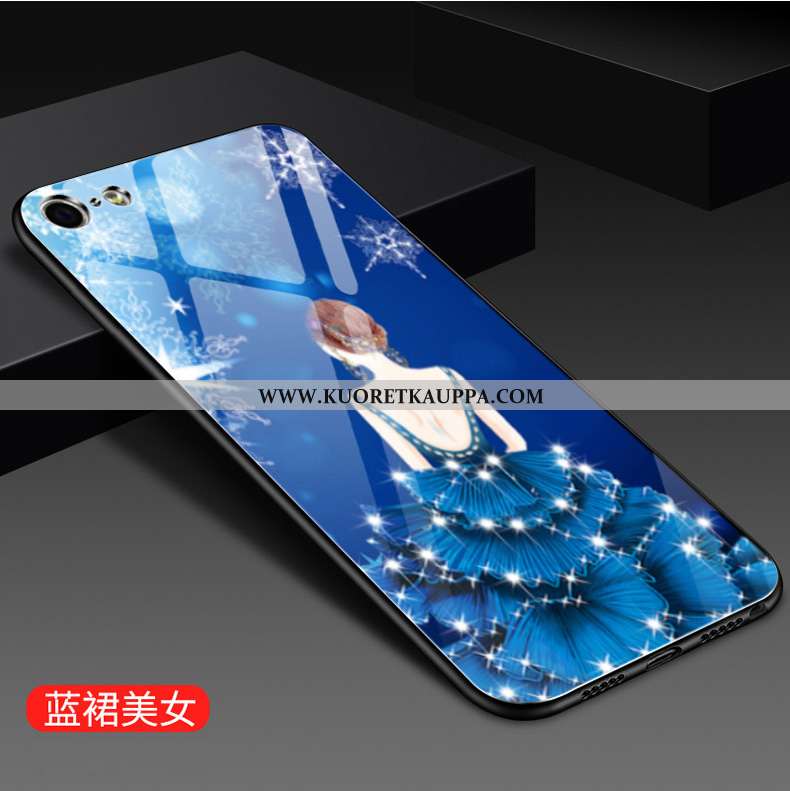 Kuori iPhone 6/6s, Kuoret iPhone 6/6s, Kotelo iPhone 6/6s Lasi Tila Puhelimen Suuntaus Mustat