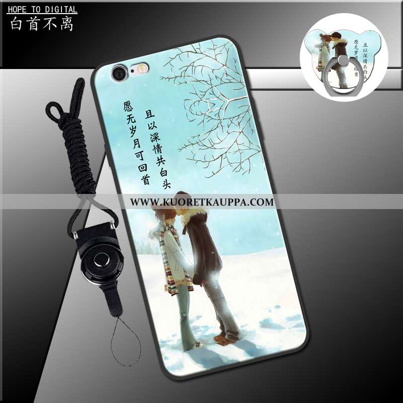 Kuori iPhone 6/6s, Kuoret iPhone 6/6s, Kotelo iPhone 6/6s Pehmeä Neste Puhelimen Musta Mustat