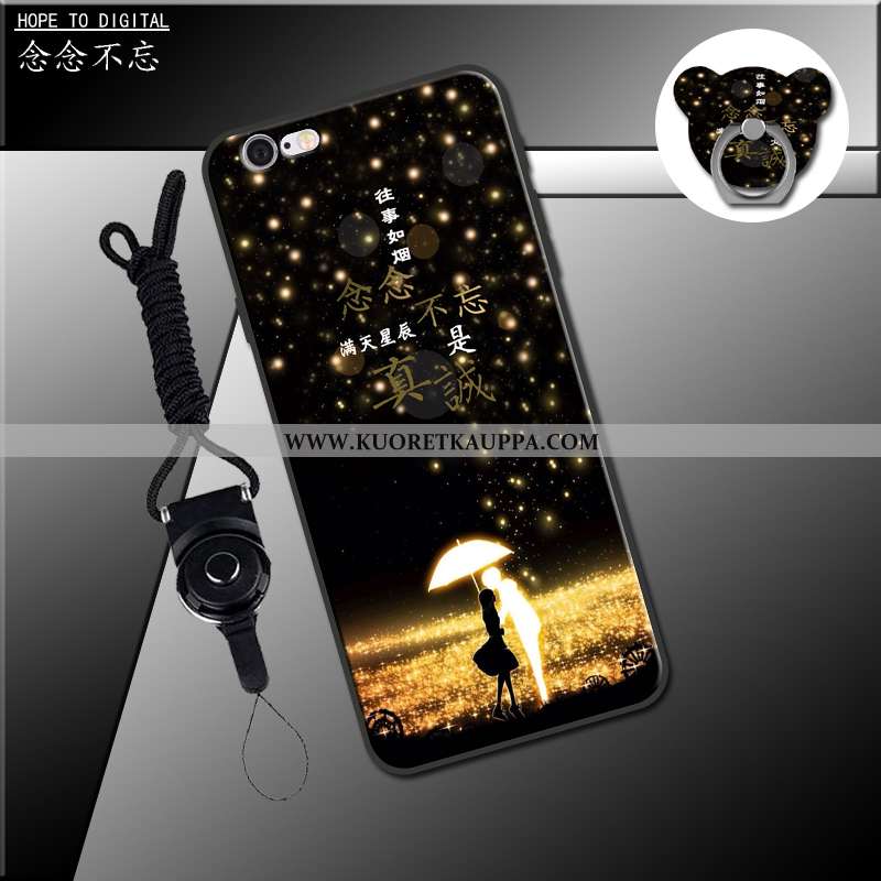 Kuori iPhone 6/6s, Kuoret iPhone 6/6s, Kotelo iPhone 6/6s Pehmeä Neste Puhelimen Musta Mustat