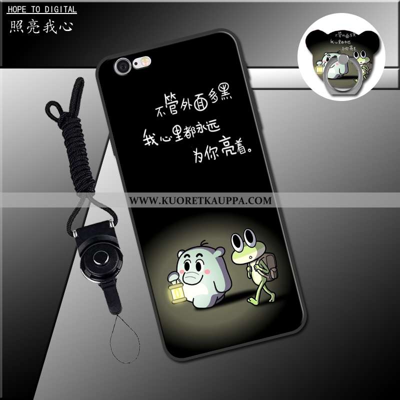 Kuori iPhone 6/6s, Kuoret iPhone 6/6s, Kotelo iPhone 6/6s Pehmeä Neste Puhelimen Musta Mustat