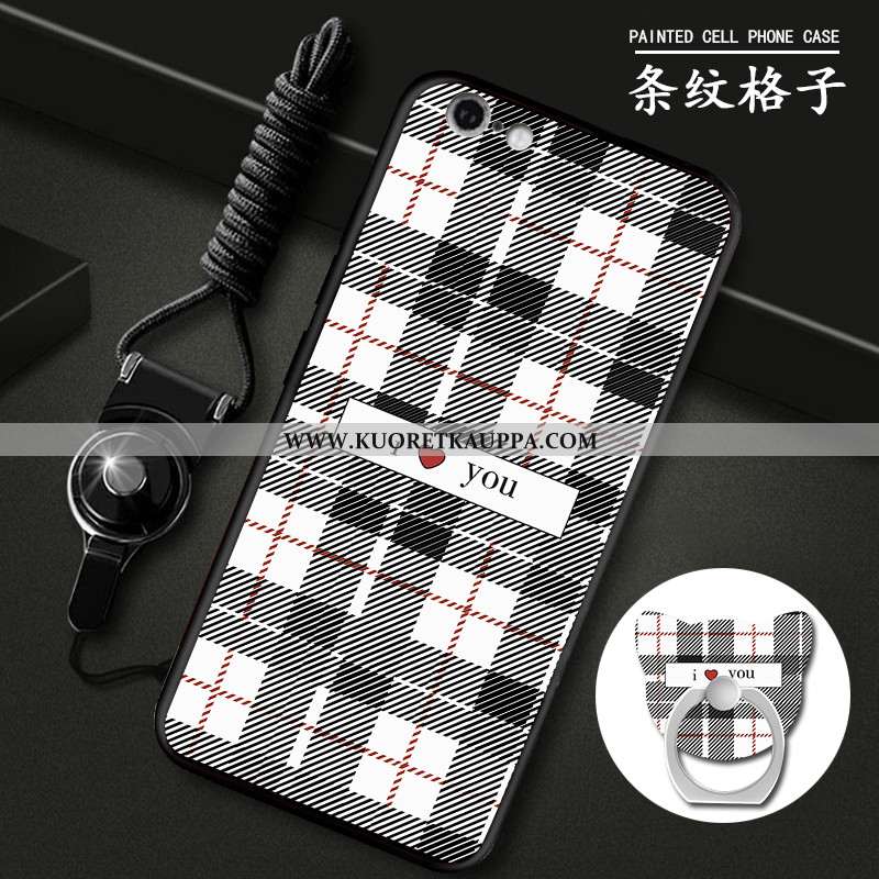 Kuori iPhone 6/6s, Kuoret iPhone 6/6s, Kotelo iPhone 6/6s Persoonallisuus Ihana Musta Silikoni Musta