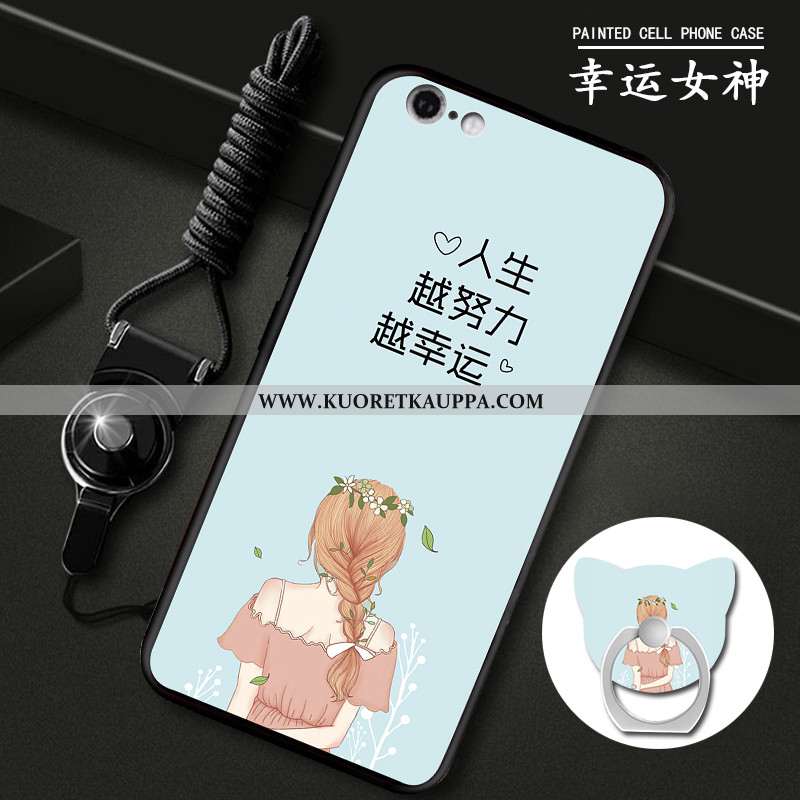 Kuori iPhone 6/6s, Kuoret iPhone 6/6s, Kotelo iPhone 6/6s Persoonallisuus Ihana Musta Silikoni Musta