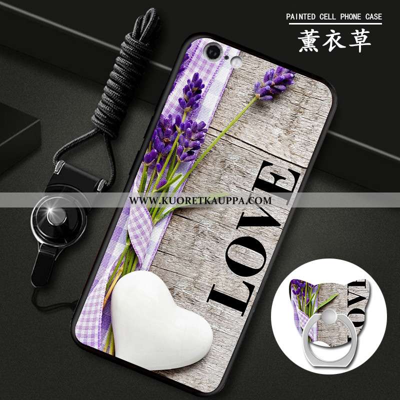 Kuori iPhone 6/6s, Kuoret iPhone 6/6s, Kotelo iPhone 6/6s Persoonallisuus Ihana Musta Silikoni Musta