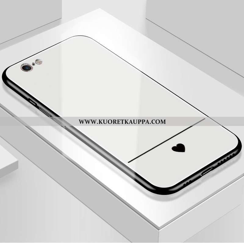 Kuori iPhone 6/6s, Kuoret iPhone 6/6s, Kotelo iPhone 6/6s Suojaus Lasi Net Red Yksinkertainen Mustat