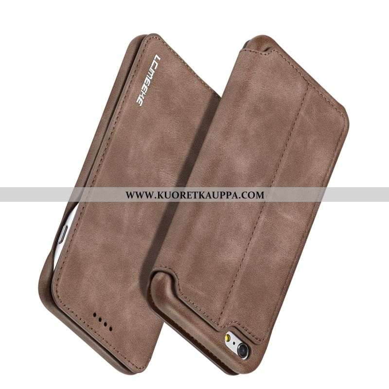 Kuori iPhone 6/6s Plus, Kuoret iPhone 6/6s Plus, Kotelo iPhone 6/6s Plus Nahka Silikoni Uusi Ruskea