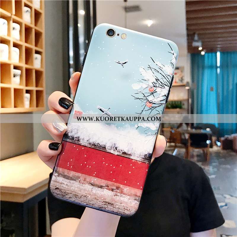 Kuori iPhone 7, Kuoret iPhone 7, Kotelo iPhone 7 Luova Kohokuviointi Kiinalainen Tyyli Sininen Silik