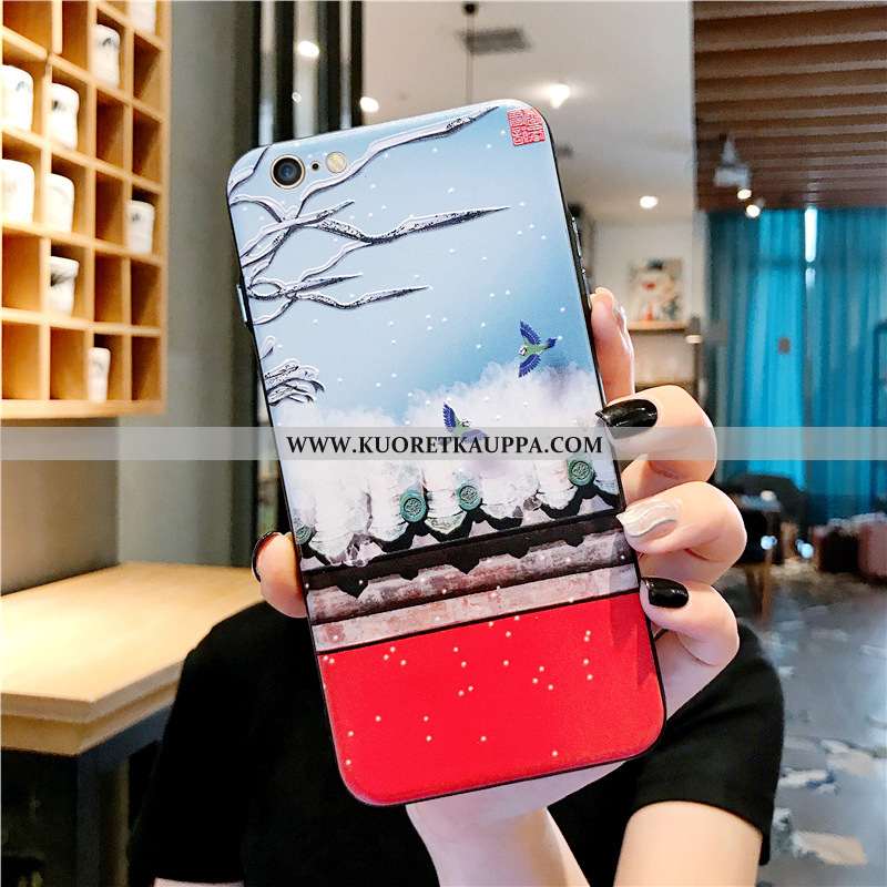 Kuori iPhone 7, Kuoret iPhone 7, Kotelo iPhone 7 Luova Kohokuviointi Kiinalainen Tyyli Sininen Silik