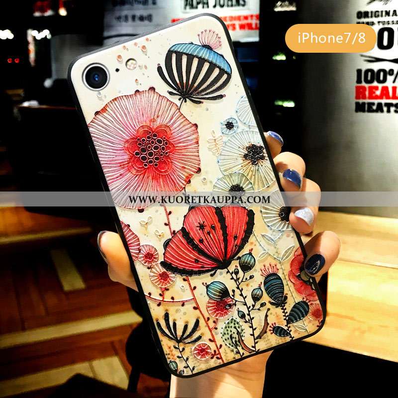 Kuori iPhone 7, Kuoret iPhone 7, Kotelo iPhone 7 Luova Kohokuviointi Silikoni All Inclusive Keltaine