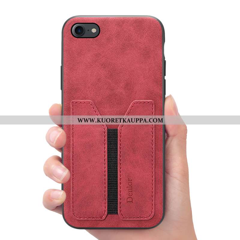 Kuori iPhone 7, Kuoret iPhone 7, Kotelo iPhone 7 Nahkakuori Salkku Puhelimen Punainen