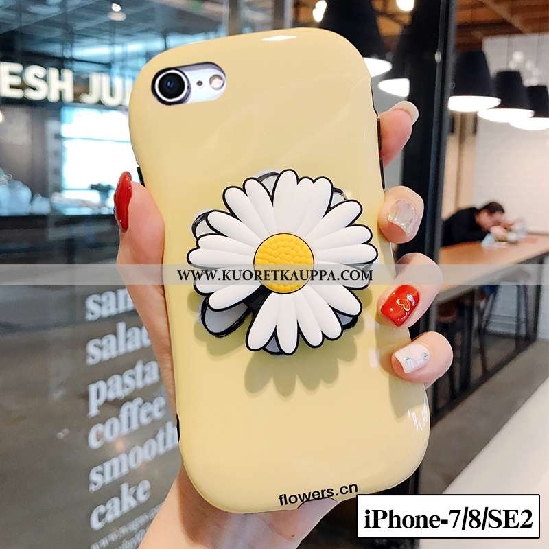 Kuori iPhone 7, Kuoret iPhone 7, Kotelo iPhone 7 Pehmeä Neste Silikoni Kustannukset Kukkia Keltaiset