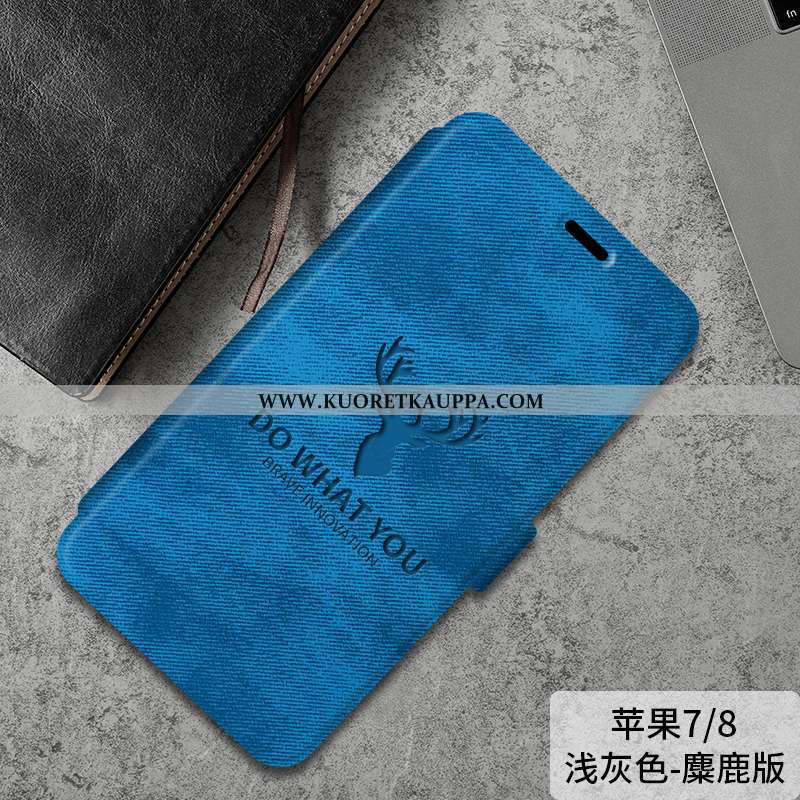 Kuori iPhone 7, Kuoret iPhone 7, Kotelo iPhone 7 Pehmeä Neste Silikoni Puhelimen Sininen All Inclusi