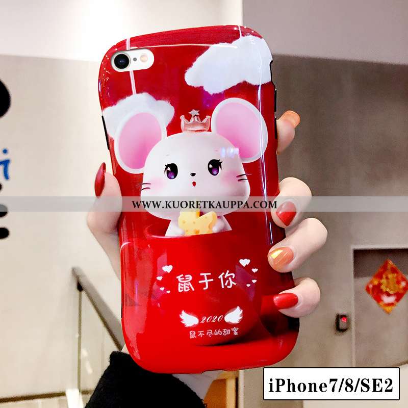 Kuori iPhone 7, Kuoret iPhone 7, Kotelo iPhone 7 Pehmeä Neste Valo Rakastunut Ultra Sarjakuva Punain
