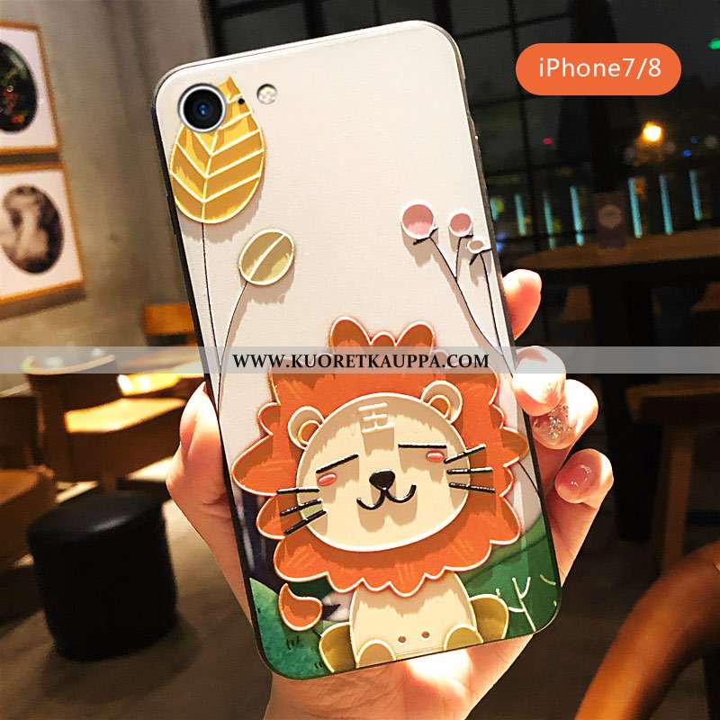 Kuori iPhone 7, Kuoret iPhone 7, Kotelo iPhone 7 Sarjakuva Ihana Kohokuviointi Pinkki