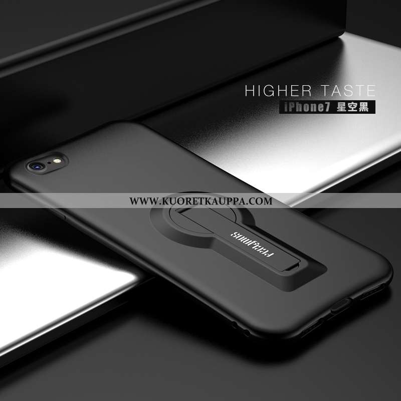 Kuori iPhone 7, Kuoret iPhone 7, Kotelo iPhone 7 Suojaus Pesty Suede Murtumaton Suuntaus Musta Musta