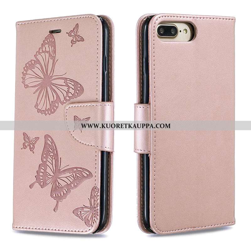 Kuori iPhone 7 Plus, Kuoret iPhone 7 Plus, Kotelo iPhone 7 Plus Nahka Suojaus Punainen Kiinteä Väri 