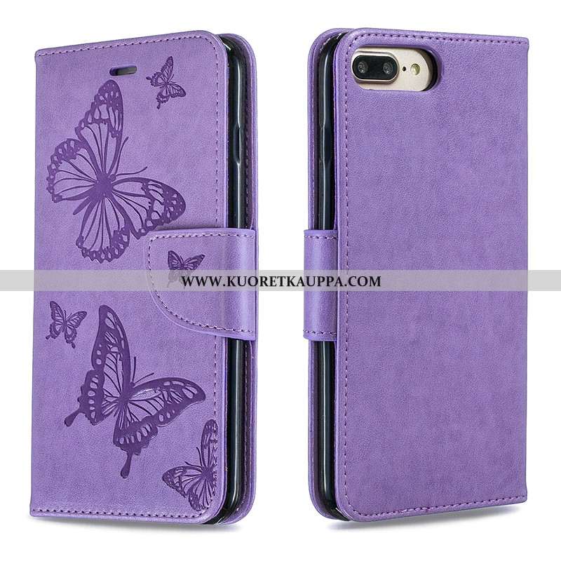 Kuori iPhone 7 Plus, Kuoret iPhone 7 Plus, Kotelo iPhone 7 Plus Nahka Suojaus Punainen Kiinteä Väri 