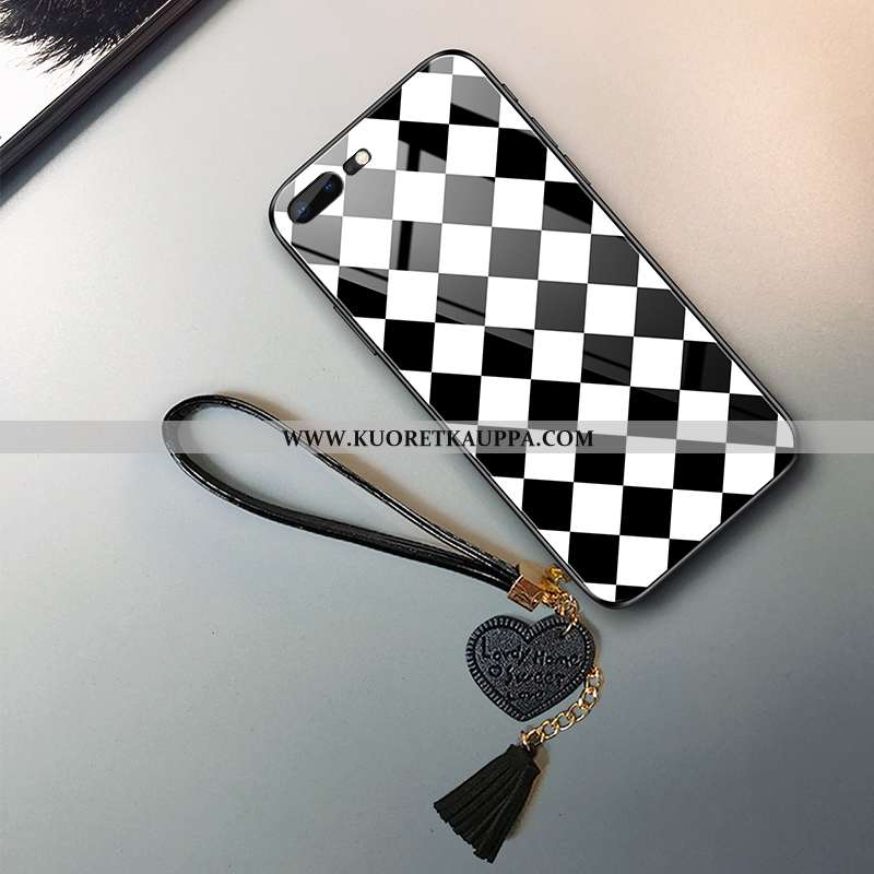 Kuori iPhone 7 Plus, Kuoret iPhone 7 Plus, Kotelo iPhone 7 Plus Suojaus Lasi Silikoni Musta Mustat