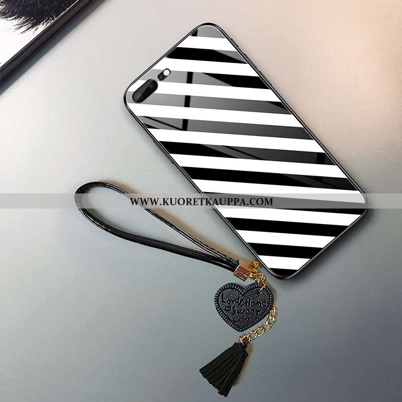 Kuori iPhone 7 Plus, Kuoret iPhone 7 Plus, Kotelo iPhone 7 Plus Suojaus Lasi Silikoni Musta Mustat