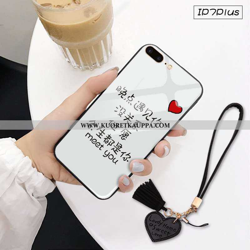 Kuori iPhone 7 Plus, Kuoret iPhone 7 Plus, Kotelo iPhone 7 Plus Suuntaus Lasi Valkoinen Uusi