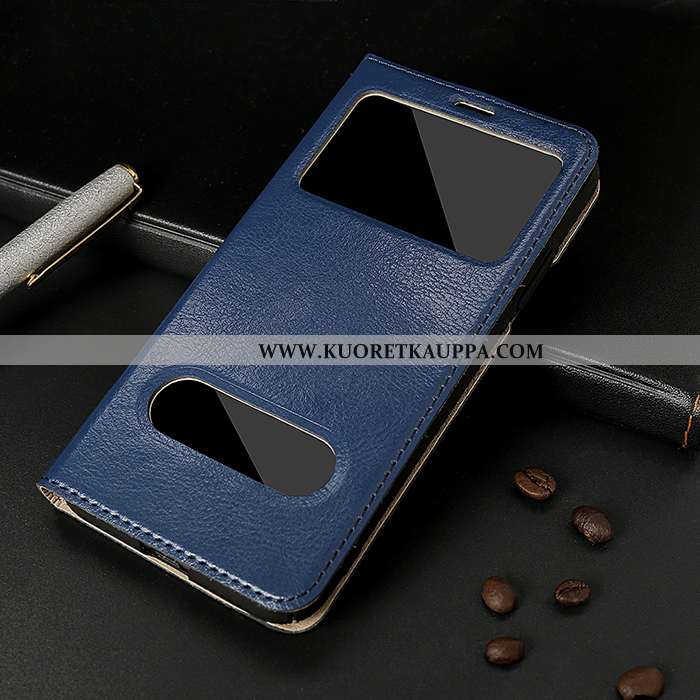 Kuori iPhone 8, Kuoret iPhone 8, Kotelo iPhone 8 Aito Nahka Nahka Tummansininen Suojauskuori Tummans