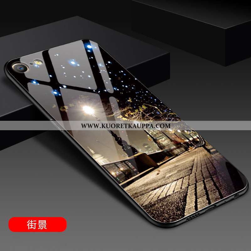 Kuori iPhone 8, Kuoret iPhone 8, Kotelo iPhone 8 Lasi Tila Peili All Inclusive Suuntaus Sininen