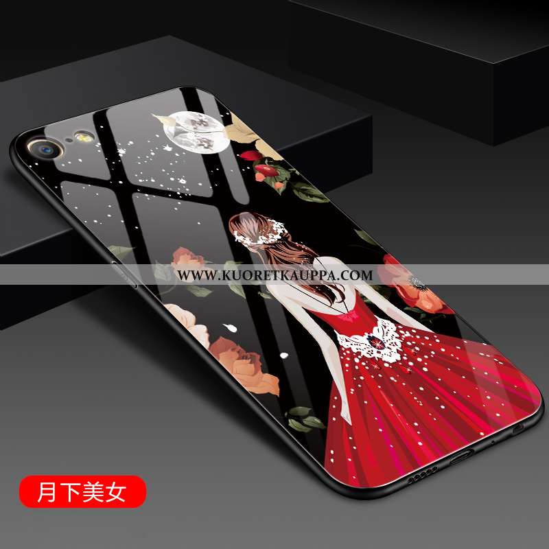 Kuori iPhone 8, Kuoret iPhone 8, Kotelo iPhone 8 Lasi Tila Peili All Inclusive Suuntaus Sininen