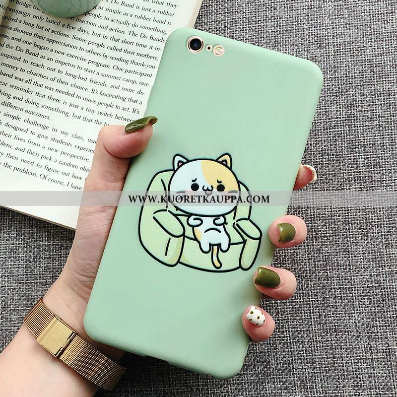 Kuori iPhone 8, Kuoret iPhone 8, Kotelo iPhone 8 Pehmeä Neste Sarjakuva Vihreä Murtumaton