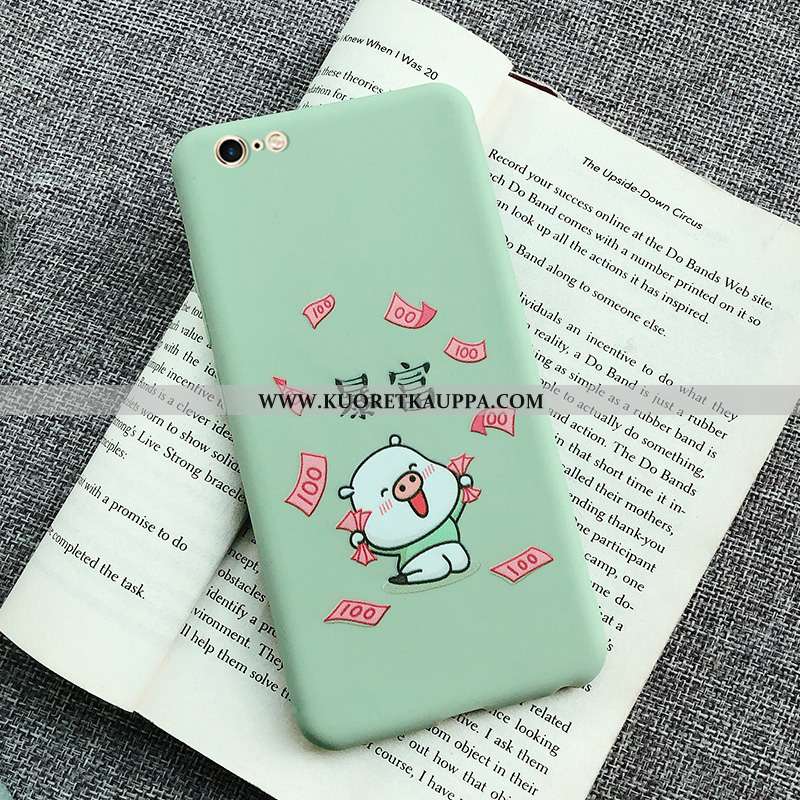 Kuori iPhone 8, Kuoret iPhone 8, Kotelo iPhone 8 Pehmeä Neste Sarjakuva Vihreä Murtumaton