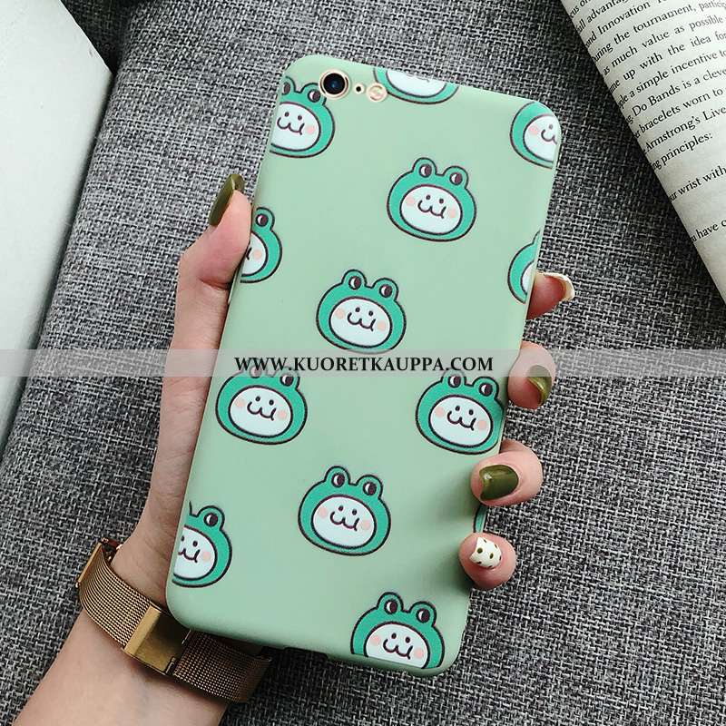 Kuori iPhone 8, Kuoret iPhone 8, Kotelo iPhone 8 Pehmeä Neste Sarjakuva Vihreä Murtumaton