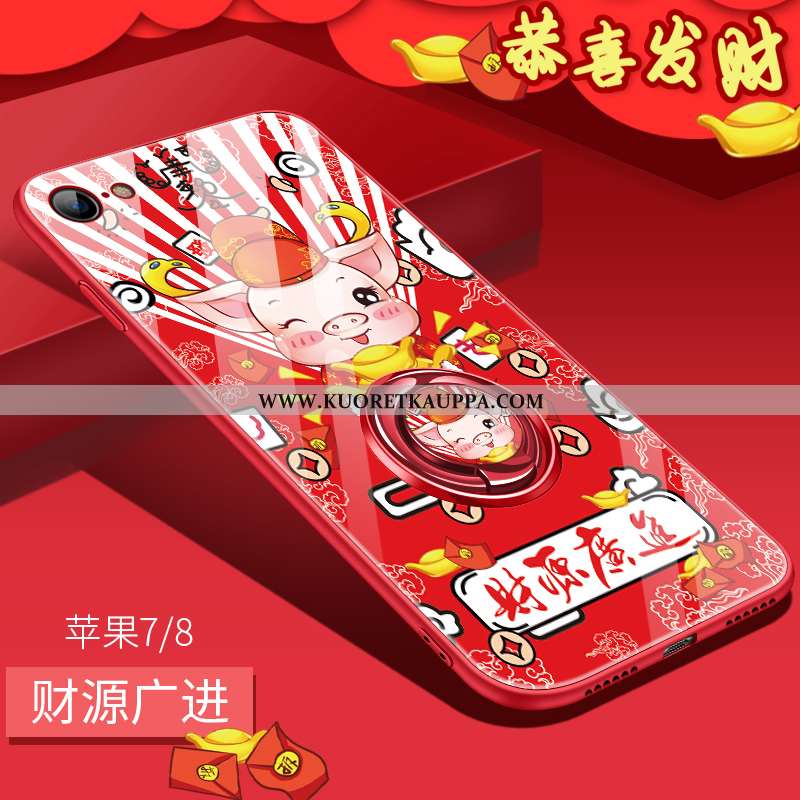 Kuori iPhone 8, Kuoret iPhone 8, Kotelo iPhone 8 Pehmeä Neste Silikoni Murtumaton Peili Puhelimen Pi