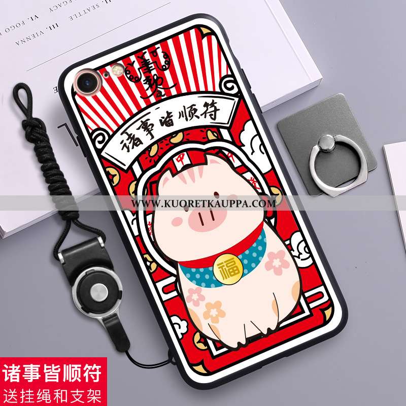 Kuori iPhone 8, Kuoret iPhone 8, Kotelo iPhone 8 Pehmeä Neste Silikoni Punainen Persoonallisuus