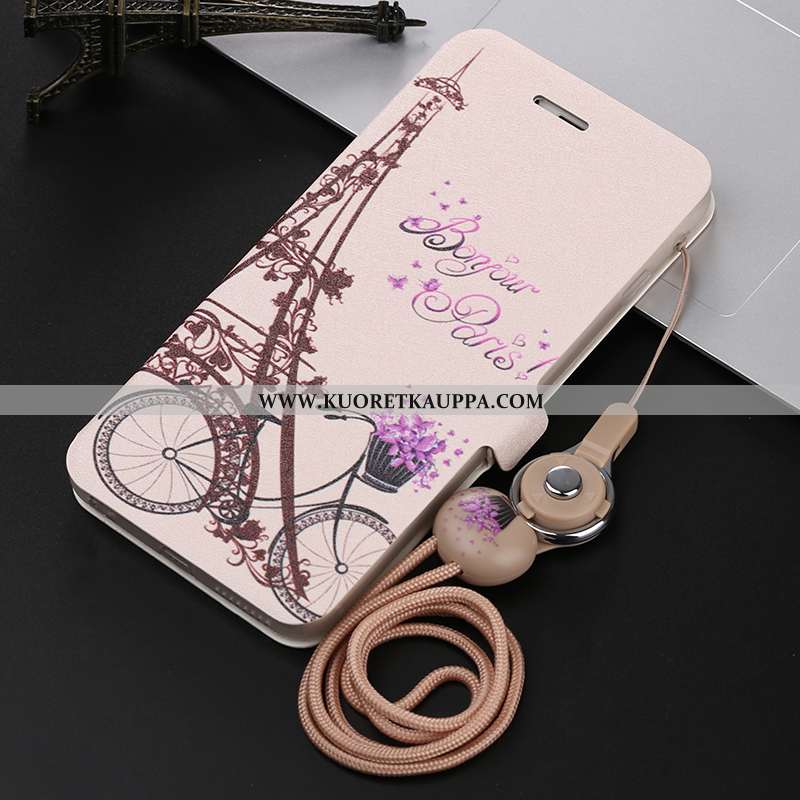 Kuori iPhone 8, Kuoret iPhone 8, Kotelo iPhone 8 Pesty Suede Persoonallisuus Nahkakuori Punainen Sil